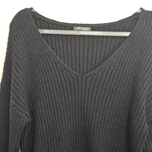 Wild Fable Black V-Neck Knit Sweater Large - Picture 6 of 7
